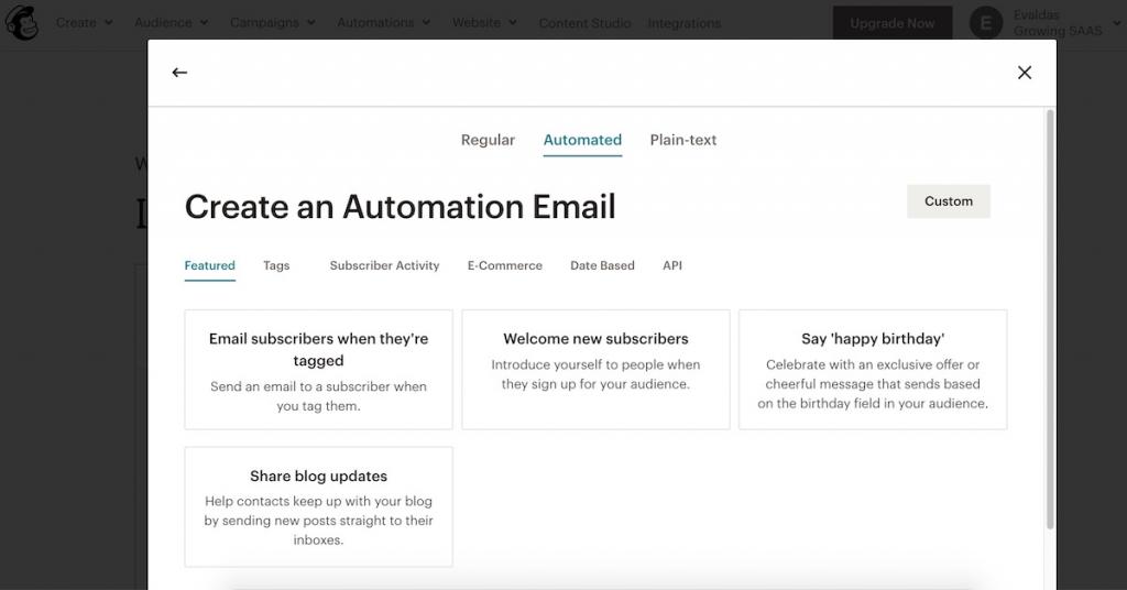 Mailchimp Email Automation